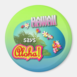 Hawaii Says Aloha! Magnet