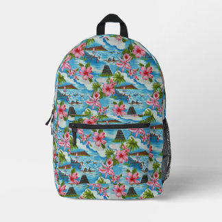 Hawaii Scenes 🌺 Printed Backpack