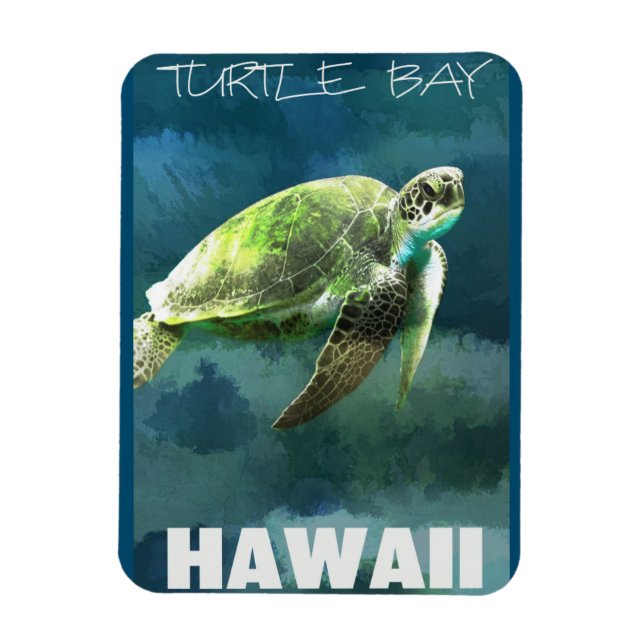 Hawaii Sea Turtle Artistic Magnet (Vertical)