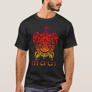 Hawaii Sea Vivid Turtle, Maui Hawaiian T-Shirt