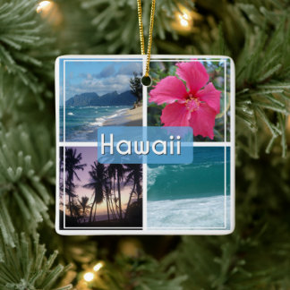 Hawaii Seascape Ceramic Ornament