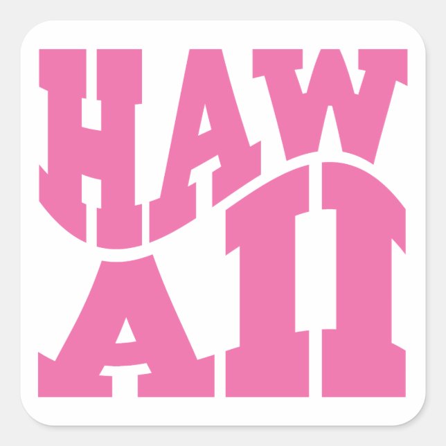 Hawaii Square Sticker (Front)