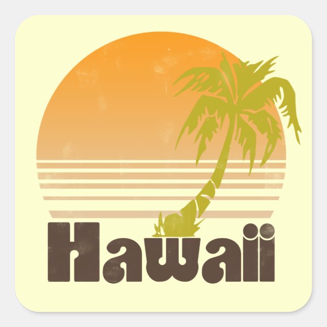 Hawaii Square Sticker (Front)