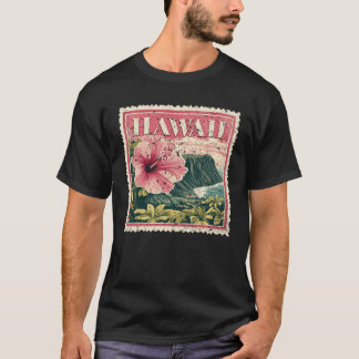Hawaii Stamp State Distressed Vintage United State T-Shirt