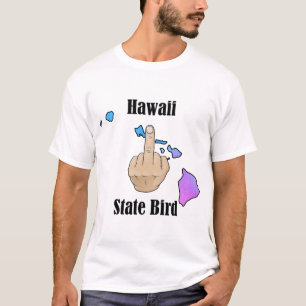 Hawaii state bird t-shirt middle finger colour