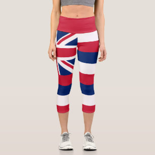 Hawaii State Flag Capri Leggings