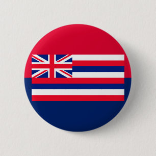 Hawaii State Flag Design 6 Cm Round Badge