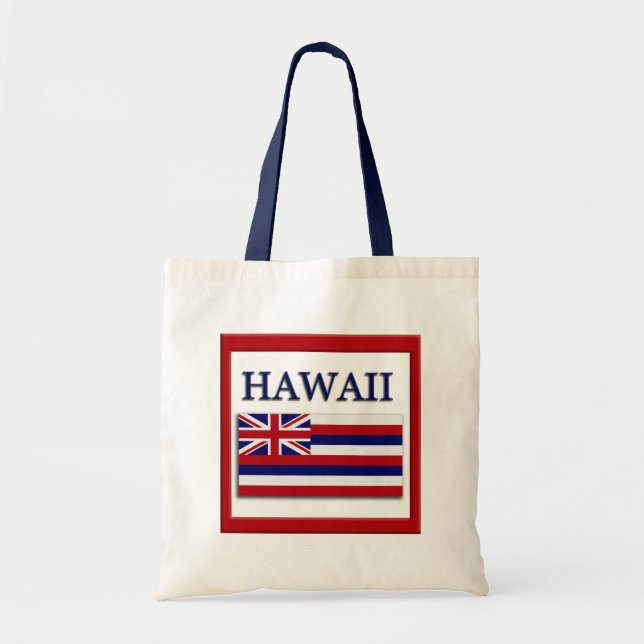 Hawaii State Flag Design Budget Canvas Bag (Front)