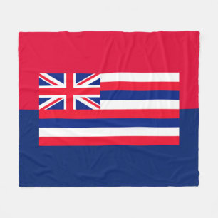 Hawaii State Flag Design Fleece Blanket