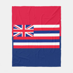 Hawaii State Flag Design Fleece Blanket