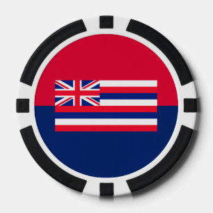 Hawaii State Flag Design Poker Chips
