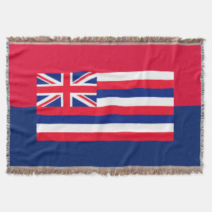 Hawaii State Flag Design Throw Blanket