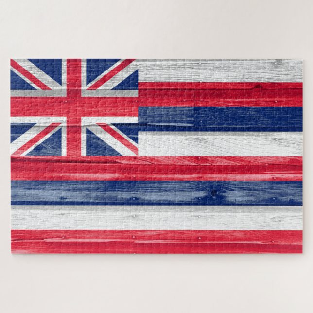 Hawaii State Flag Grunge Jigsaw Puzzle (Horizontal)