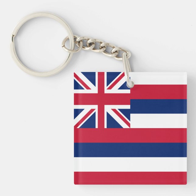 Hawaii State Flag Key Ring (Front)