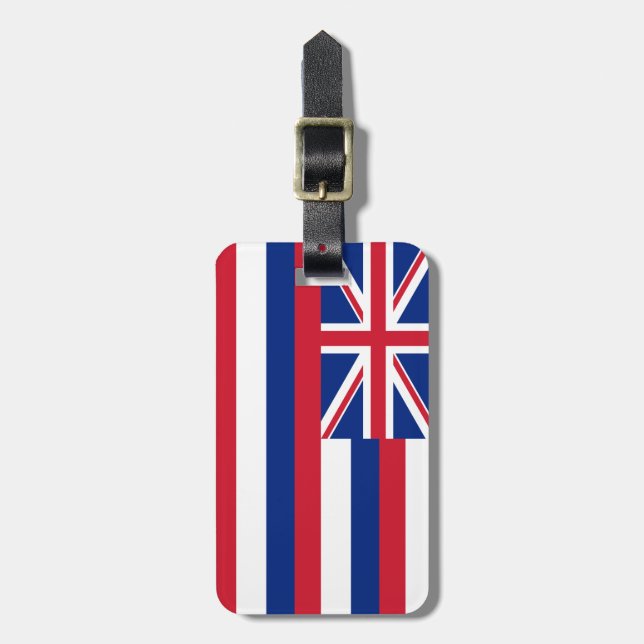 Hawaii State Flag Luggage Tag (Front Vertical)