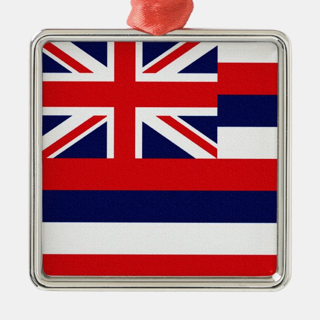 Hawaii State Flag Metal Tree Decoration (Front)