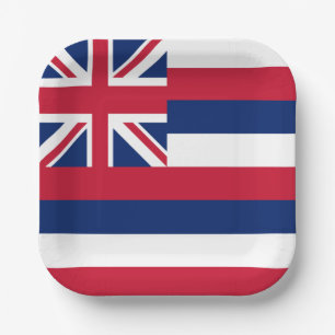 Hawaii State Flag Paper Plate