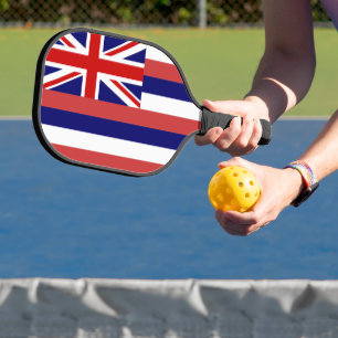 Hawaii State Flag Pickleball Paddle
