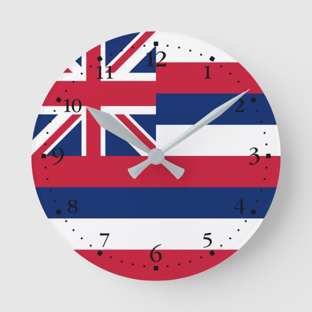 Hawaii State Flag Round Clock (Front)