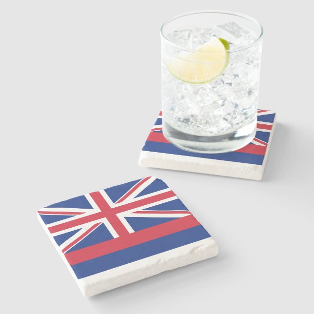 Hawaii State Flag Stone Coaster (Side)
