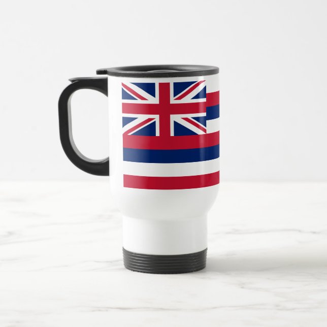 Hawaii State Flag Travel Mug (Left)