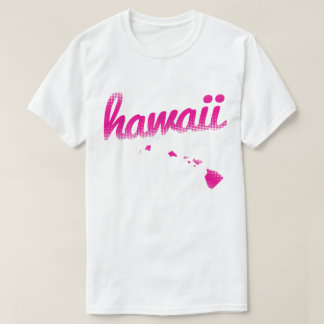 Hawaii State in pink T-Shirt