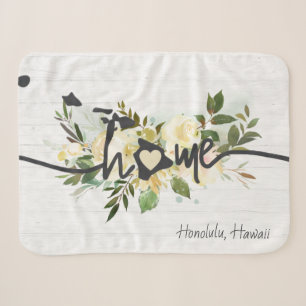 Hawaii State Personalised Your Home City Rustic Sherpa Blanket