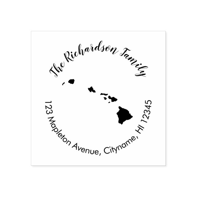 Hawaii state return address rubber stamp (Imprint)