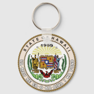 Hawaii State Seal Key Ring