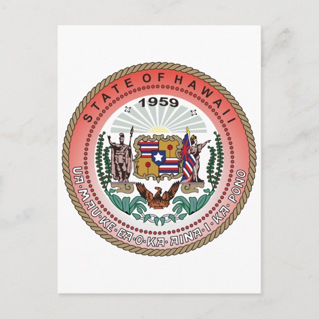 Hawaii State Seal Postcard (Front)