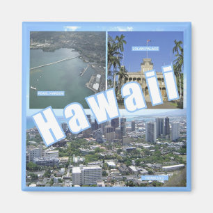 Hawaii State Travel Photo Souvenir Fridge Magnets