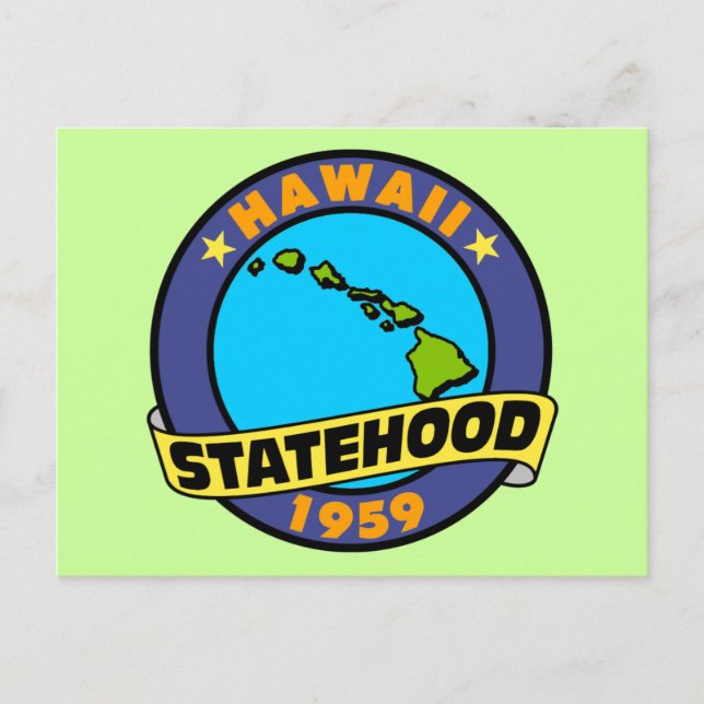 Hawaii Statehood Postcard (Front)