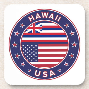 Hawaii sticker, Hawaii, USA Coaster