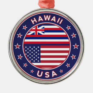 Hawaii sticker, Hawaii, USA Metal Tree Decoration