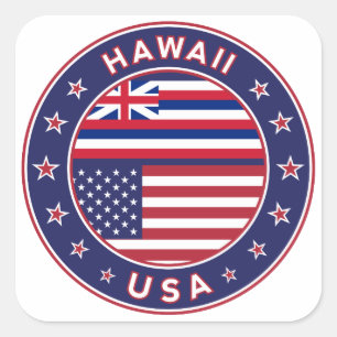Hawaii sticker, Hawaii, USA Square Sticker