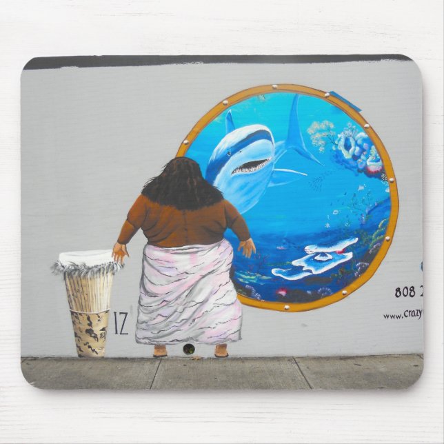 Hawaii Street Art Mural Mouse Mat (Front)