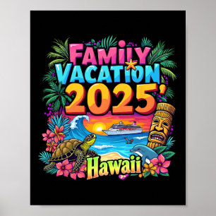 Hawaii Summer Matching Trip Family Vacation 2025 V Poster