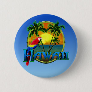 Hawaii Sunset 6 Cm Round Badge