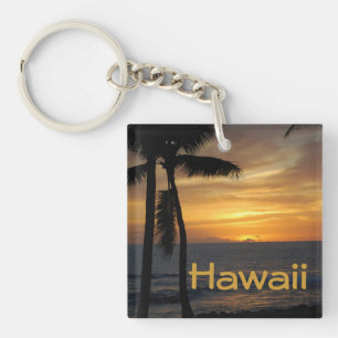 Hawaii  Sunset at the Beach Key Ring