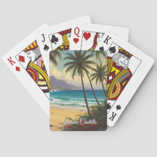 Hawaii Sunset Calligraphy Simple Professional Name Playing Cards