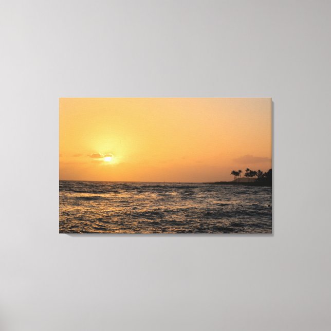 Hawaii Sunset Canvas Print (Front)