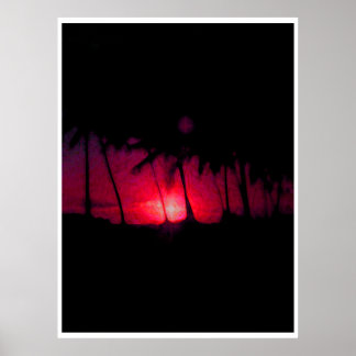 Hawaii sunset poster