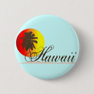 Hawaii Sunset Souvenir 6 Cm Round Badge
