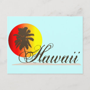Hawaii Sunset Souvenir Postcard