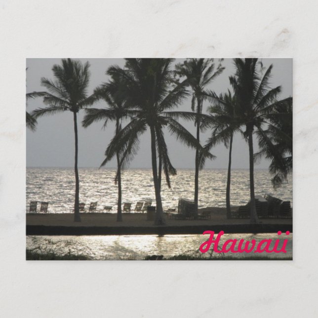 Hawaii Sunset Travel Postcard (Front)