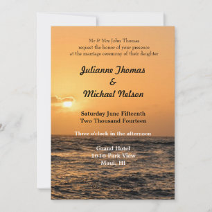 Hawaii Sunset Wedding Invitation