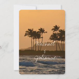 Hawaii Sunset Wedding Invitation
