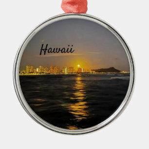 Hawaii Supermoon Sunset Cruise Moon Metal Tree Decoration
