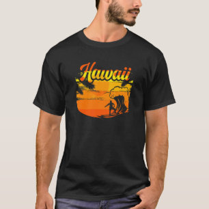 Hawaii Surfer Wave Ocean Island Hawaiian Beach Alo T-Shirt