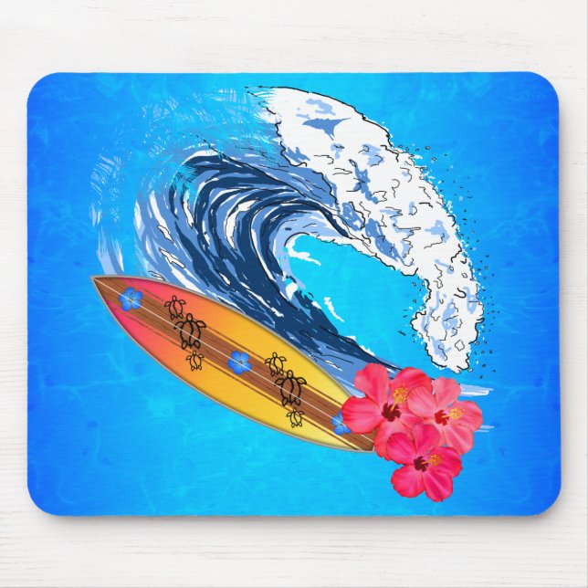 Hawaii Surfing Mouse Mat (Front)